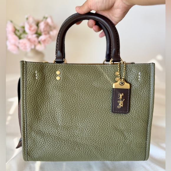 Coach Handbags - Coach Olive Green Rogue 25 Bag Regeneration Leather